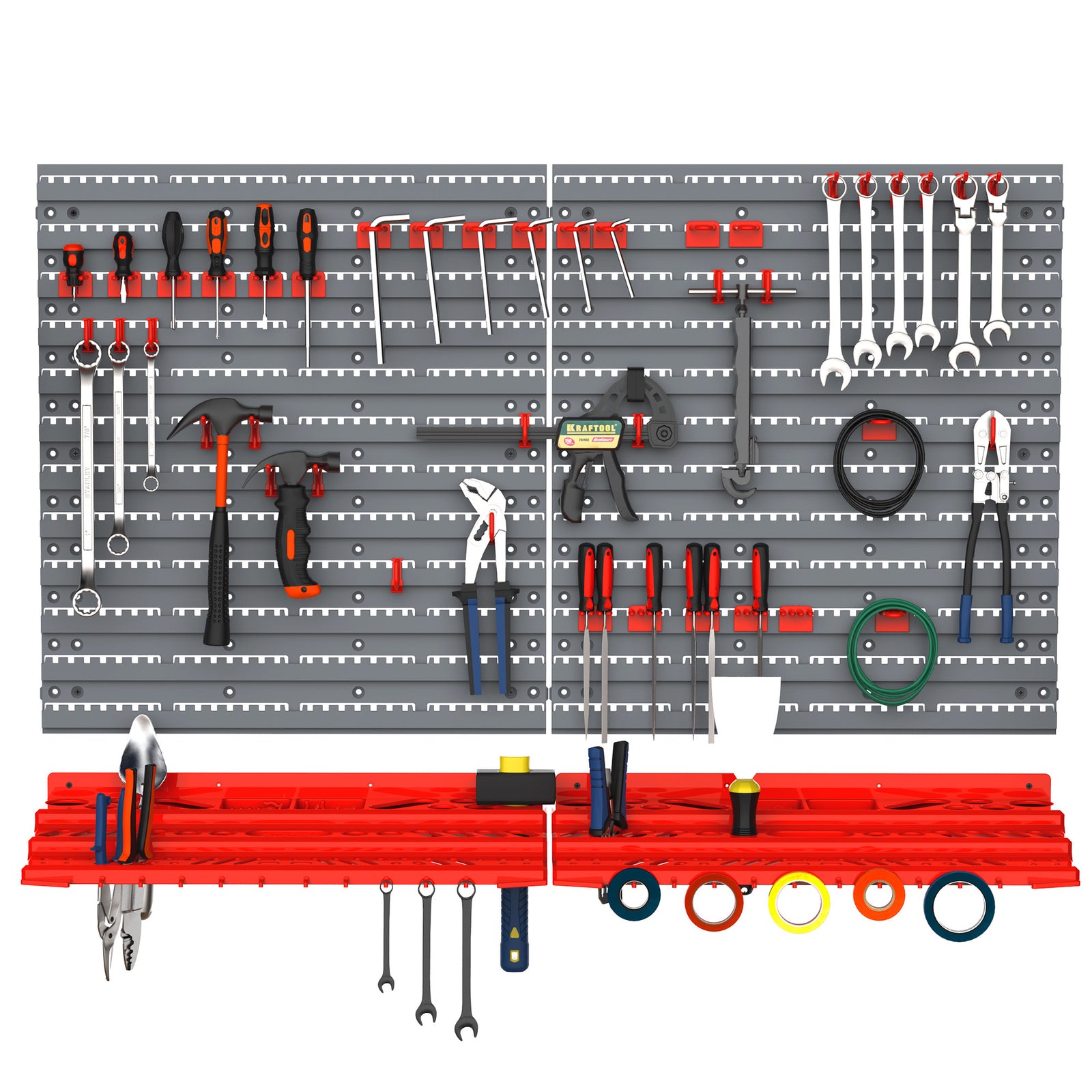 54 Pcs On-wall Tool Organizer, Pegboard