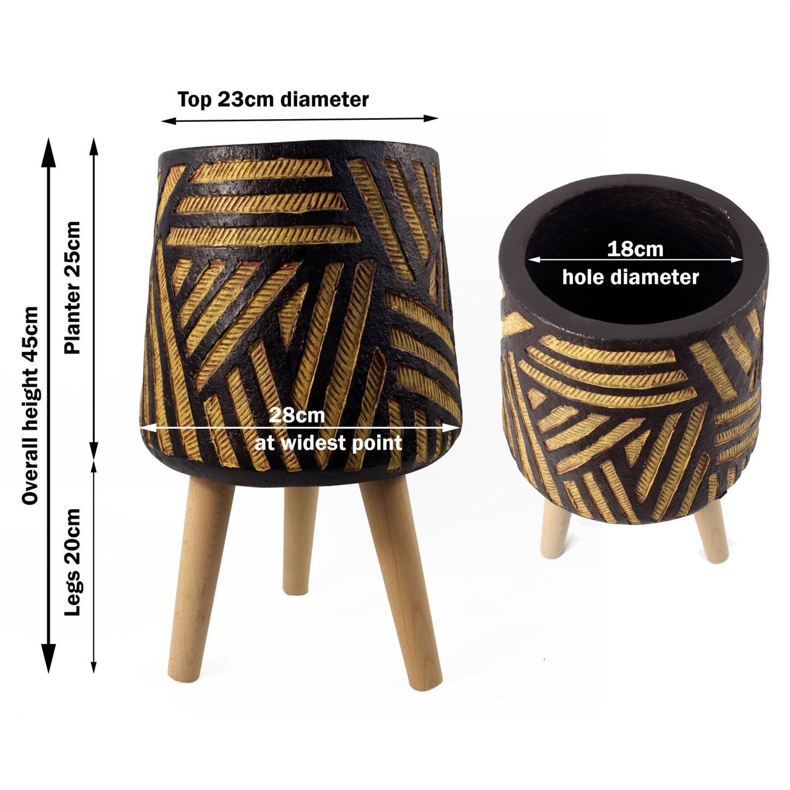 X 28cm Bali Large Planter 45cm