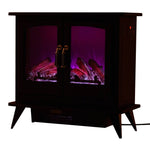 Freestanding Electric Fireplace Heater Portable Indoor Fireplace With Adjustable Flame, Remote & Timer For Living Room & Bedroom