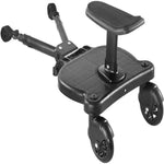 Niversal Stroller Board With Seat – 2-in-1 Buggy Pram Attachment, Black