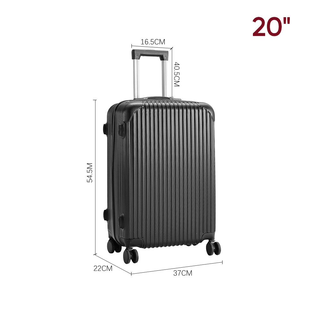 Hardshell Spinner Wheel Luggage Travel Suitcase | Black
