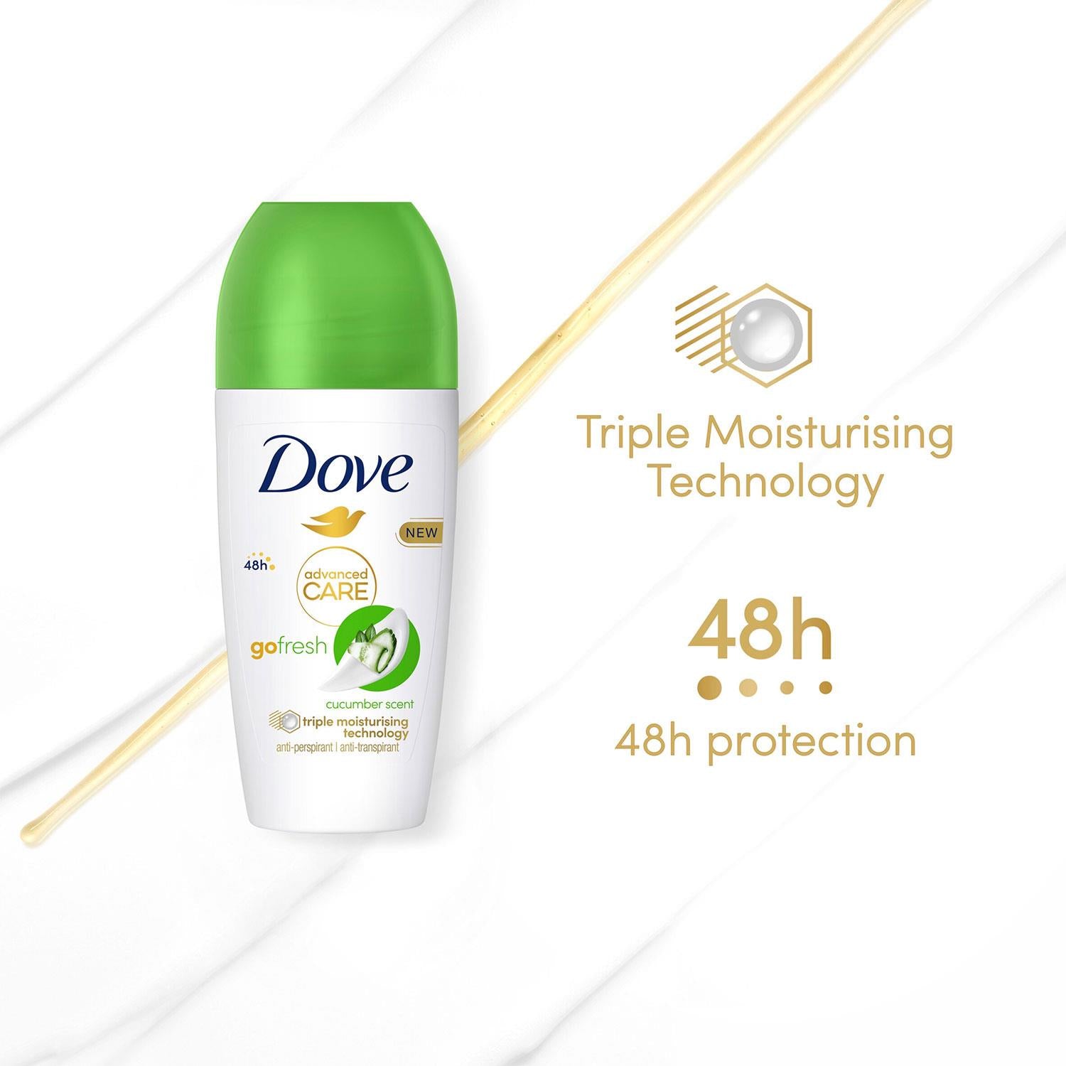 Roll On Deo Go Fresh Cucumber 72h Lasting Women's Anti-perspirant 50ml, 6pk