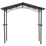 8 X 5ft Outdoor Bbq Protective Gazebo Aluminium W/ 2 Shelves