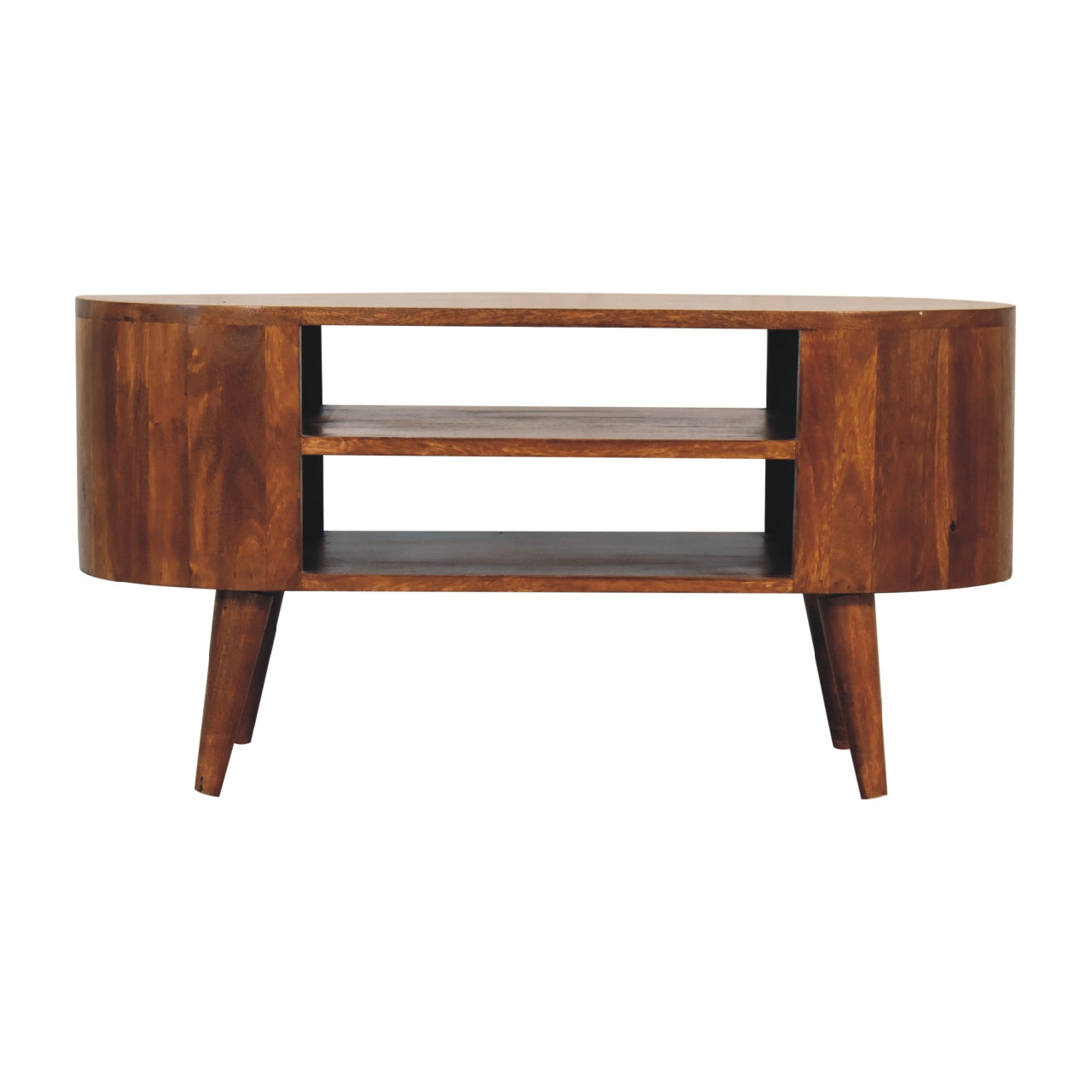 Cortez Chestnut Media Unit, 2 Open Shelves, Brown