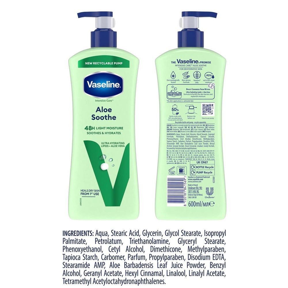 Intensive Care Aloe Soothe Body Lotion Soothing Hydration 600ml | Set of 2