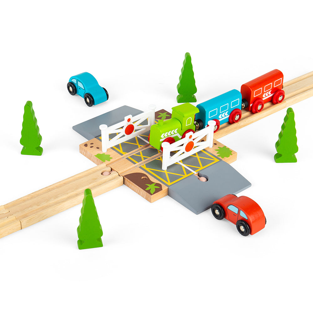 Level Crossing Accessory for Wooden Train Sets