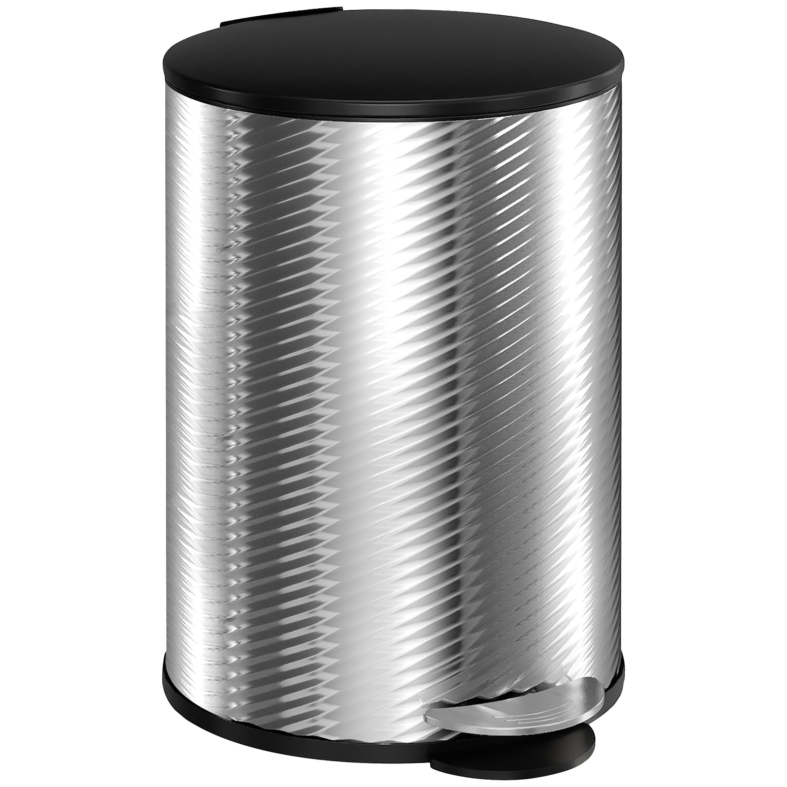 20l Kitchen Pedal Bin, Stainless Steel Bin Soft-close Lid