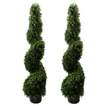 Leaf 120cm Outdoor Spiral Buxus Artificial Tree Uv Resistant
