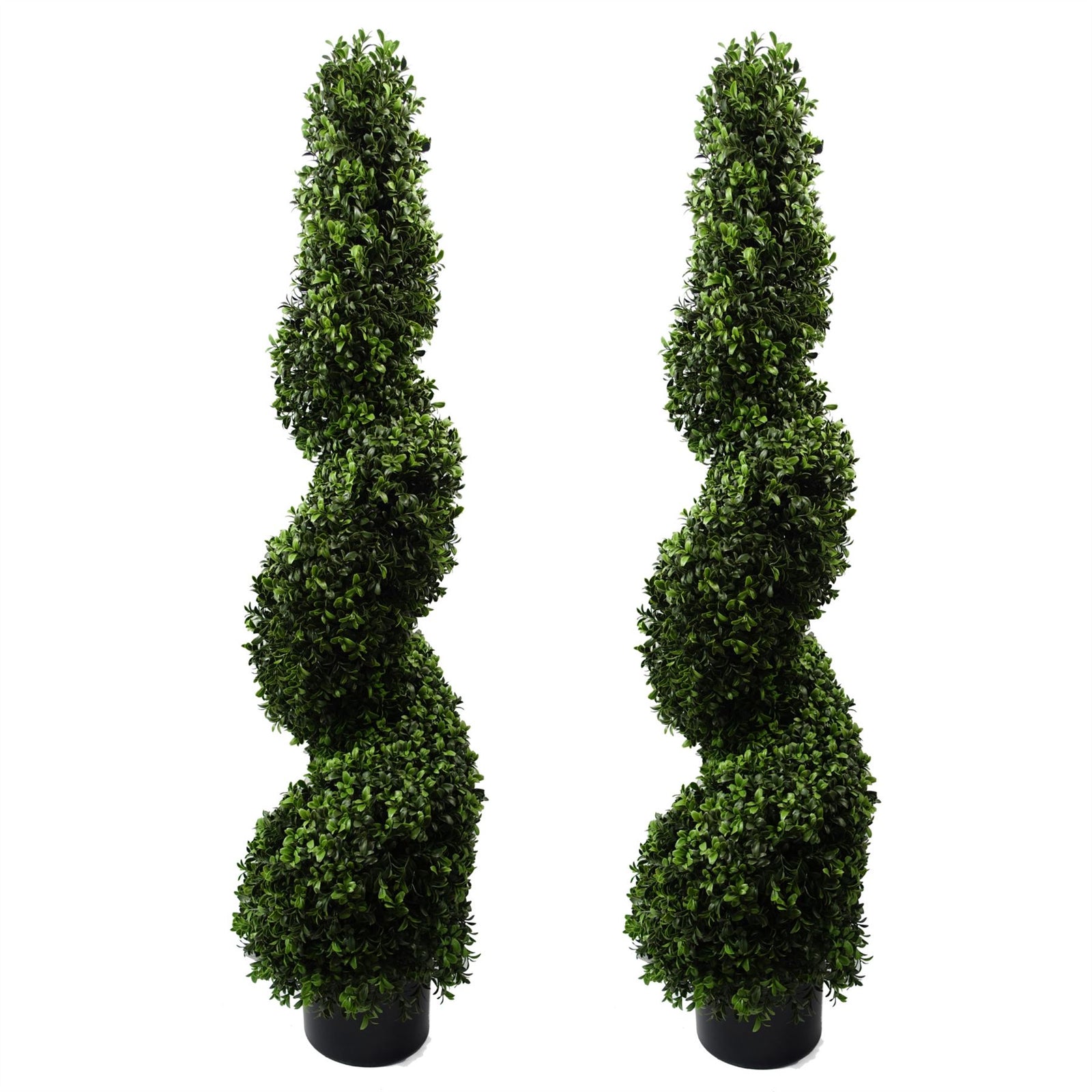 Leaf 120cm Outdoor Spiral Buxus Artificial Tree Uv Resistant