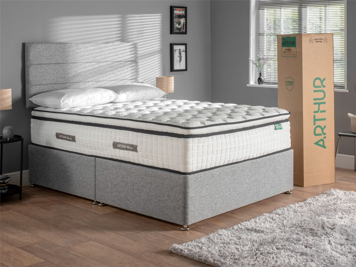 King Arthur 2000 Memory Hybrid Pillow Top | Single | All White