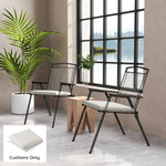 2pcs Garden Chair Cushions, Waterproof Seat Pads | Cream
