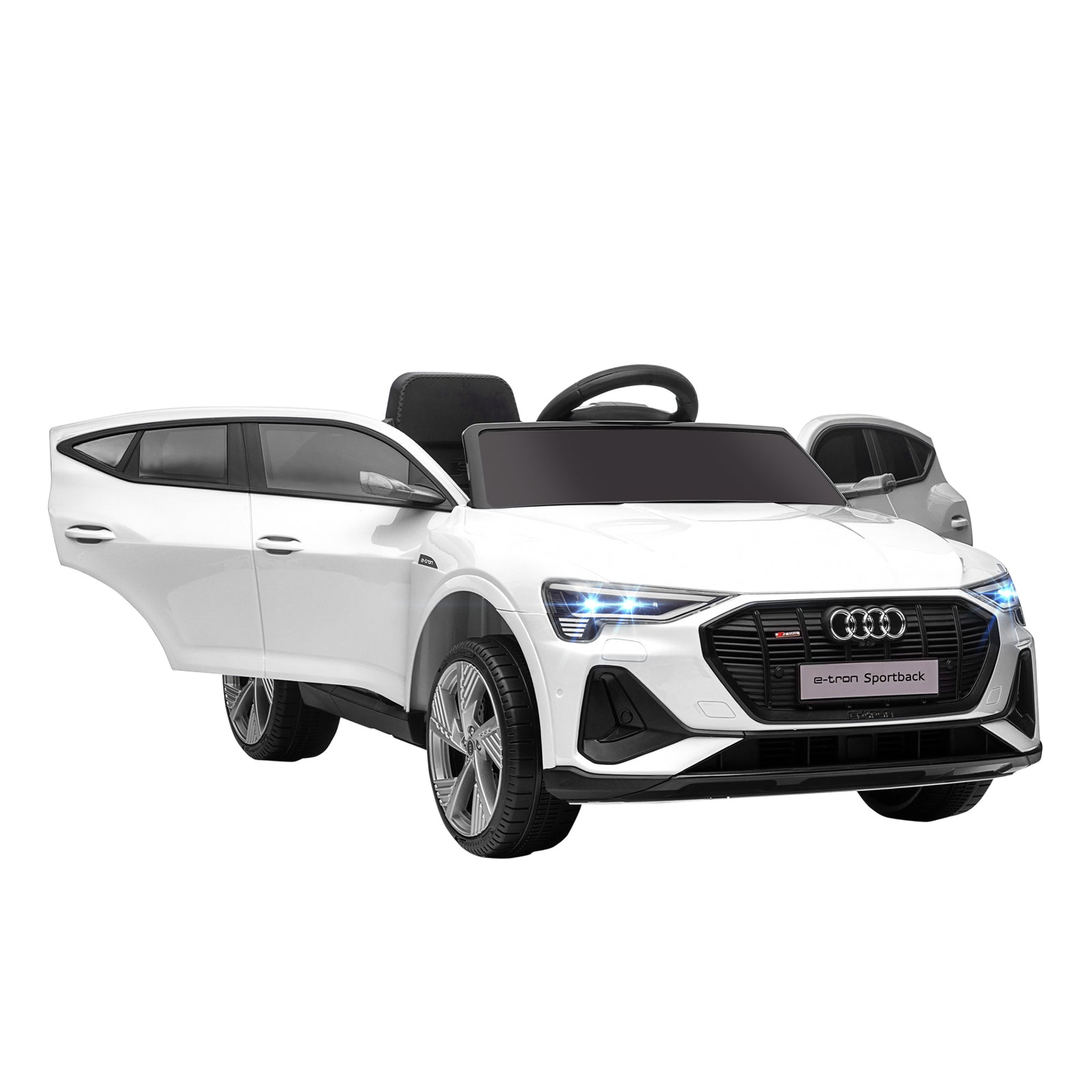 12v Kids Electric Ride-on Car/ W Remote Control, Lights, Music | White