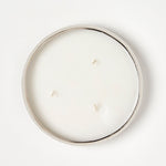 HOMESCAPES Silver Hammered Vanilla Scented Candle - 15 Cm