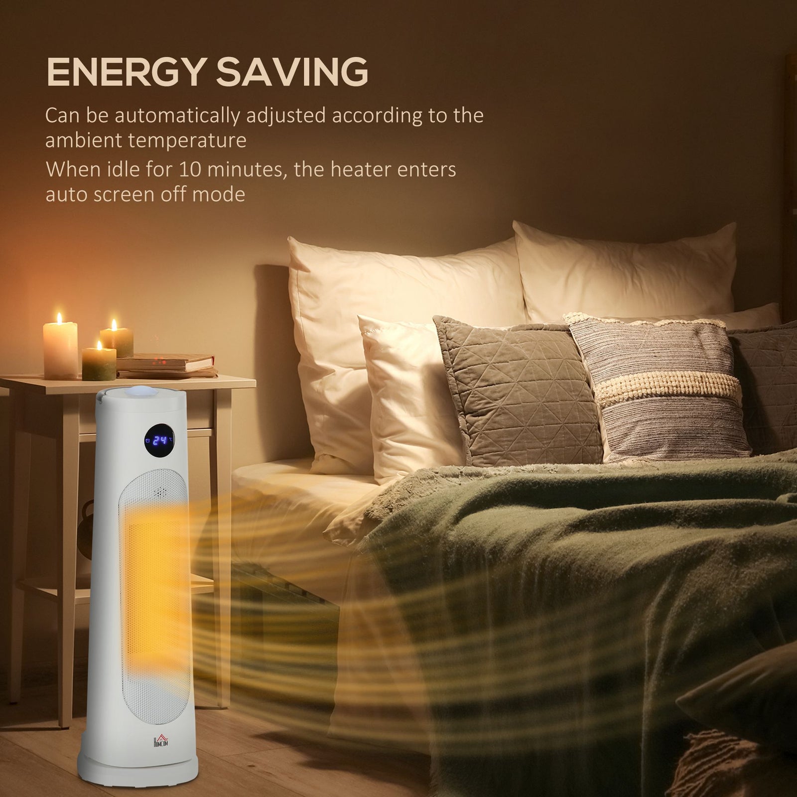 2000w Electric Space Heater Portable Fan Heater Ptc