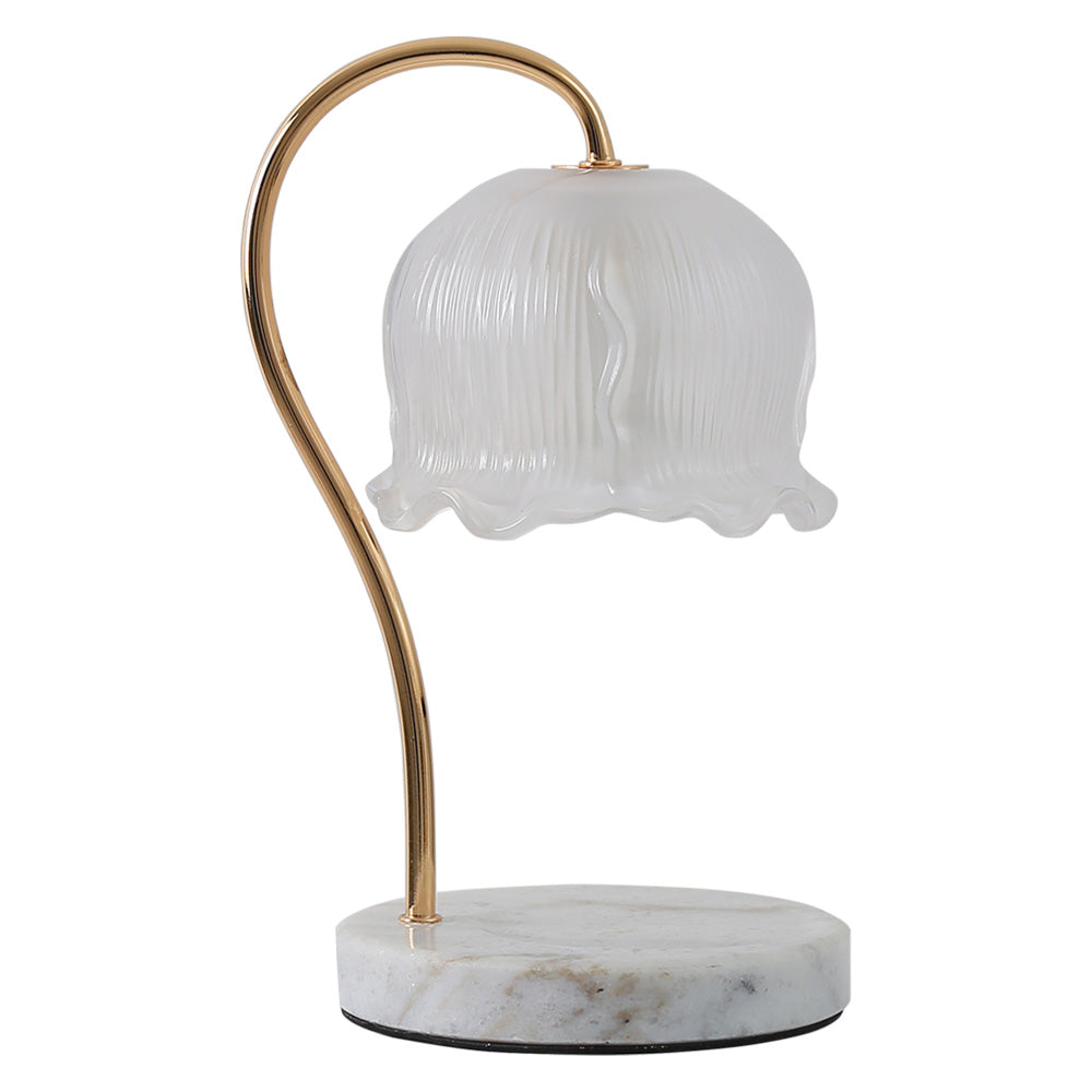 Breeins Flower-shaped Glass Bedside Lamp Candle Warmer