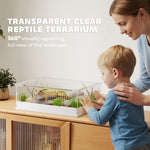 Reptile Terrarium, Vivarium Acrylic For Snake, Gecko | Large | Clear