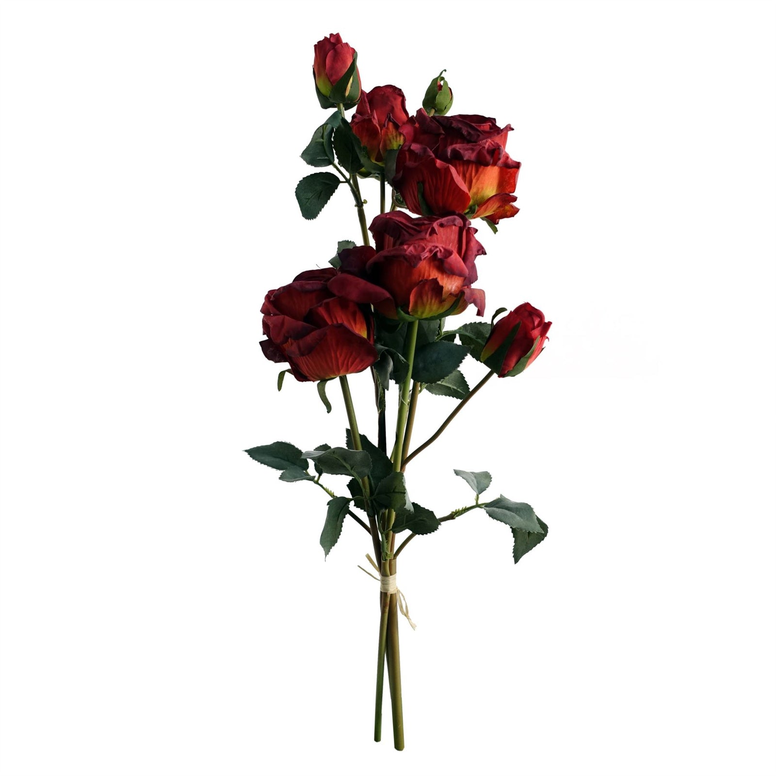 6 X 60cm Red Rose Artificial Flower Sprays 24 Flowers 18 Buds