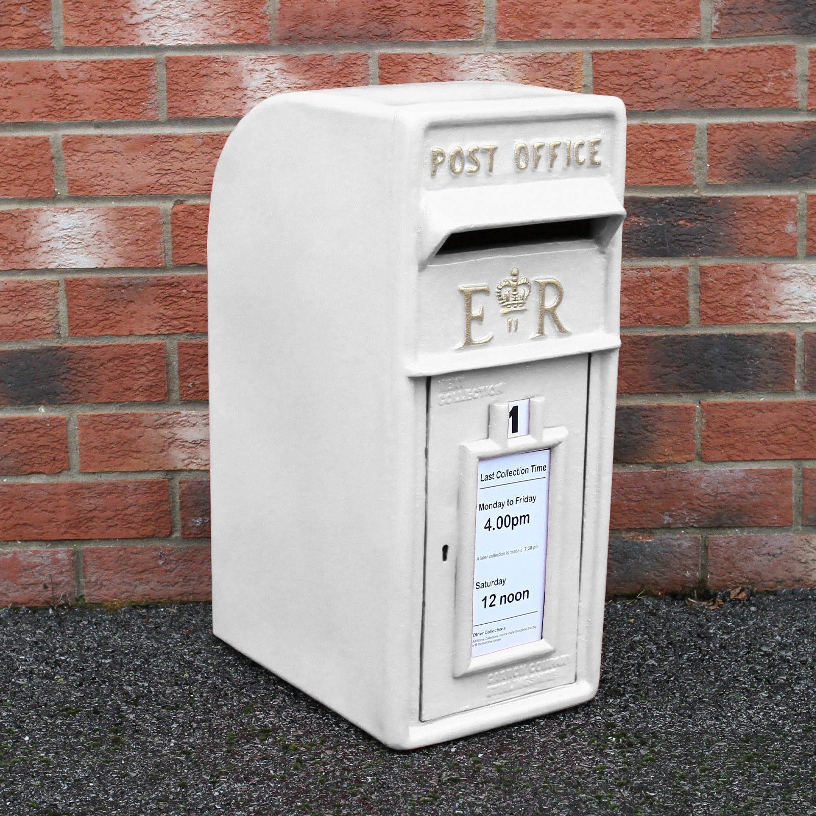Post Box With Stand | White
