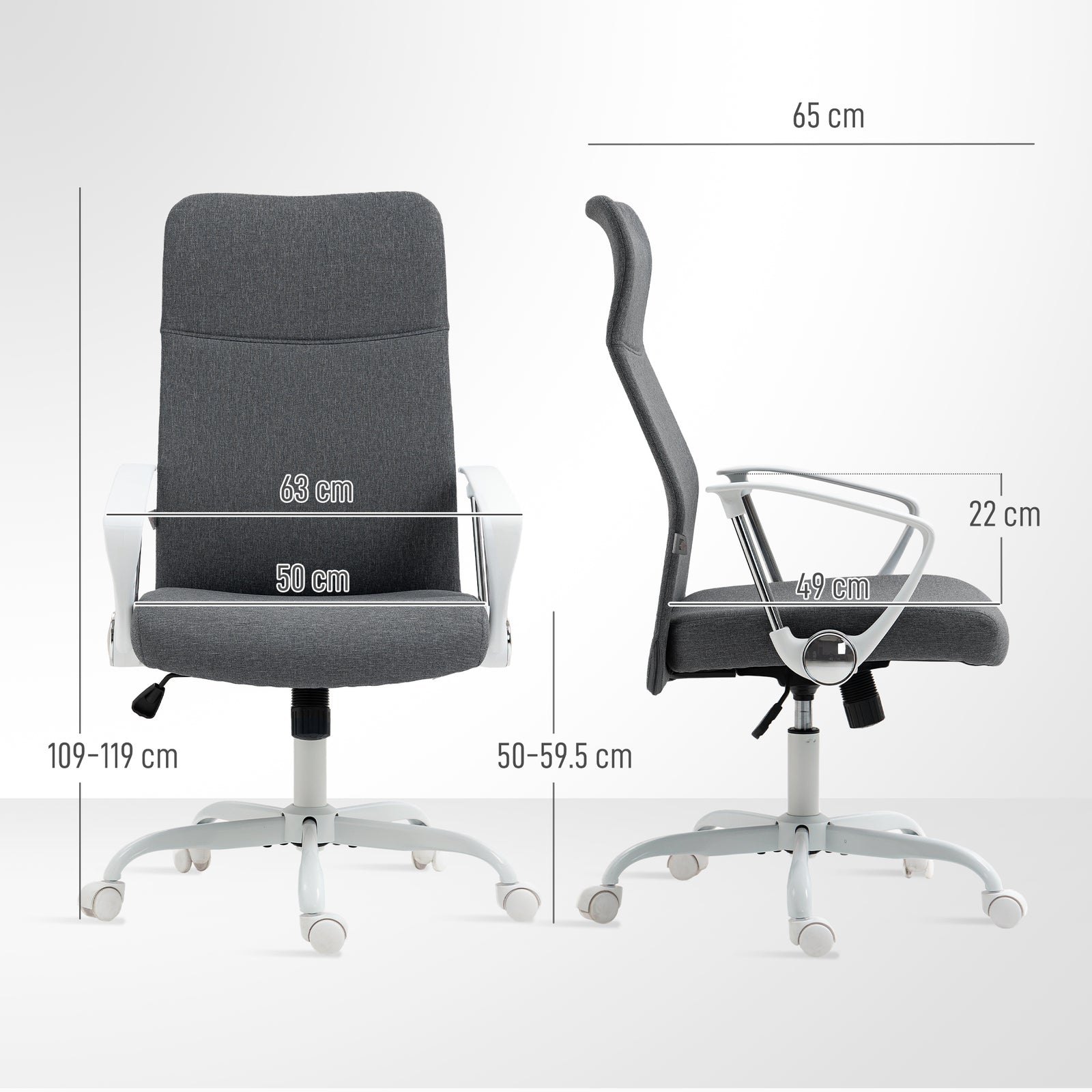 High Back Office Chair | Grey