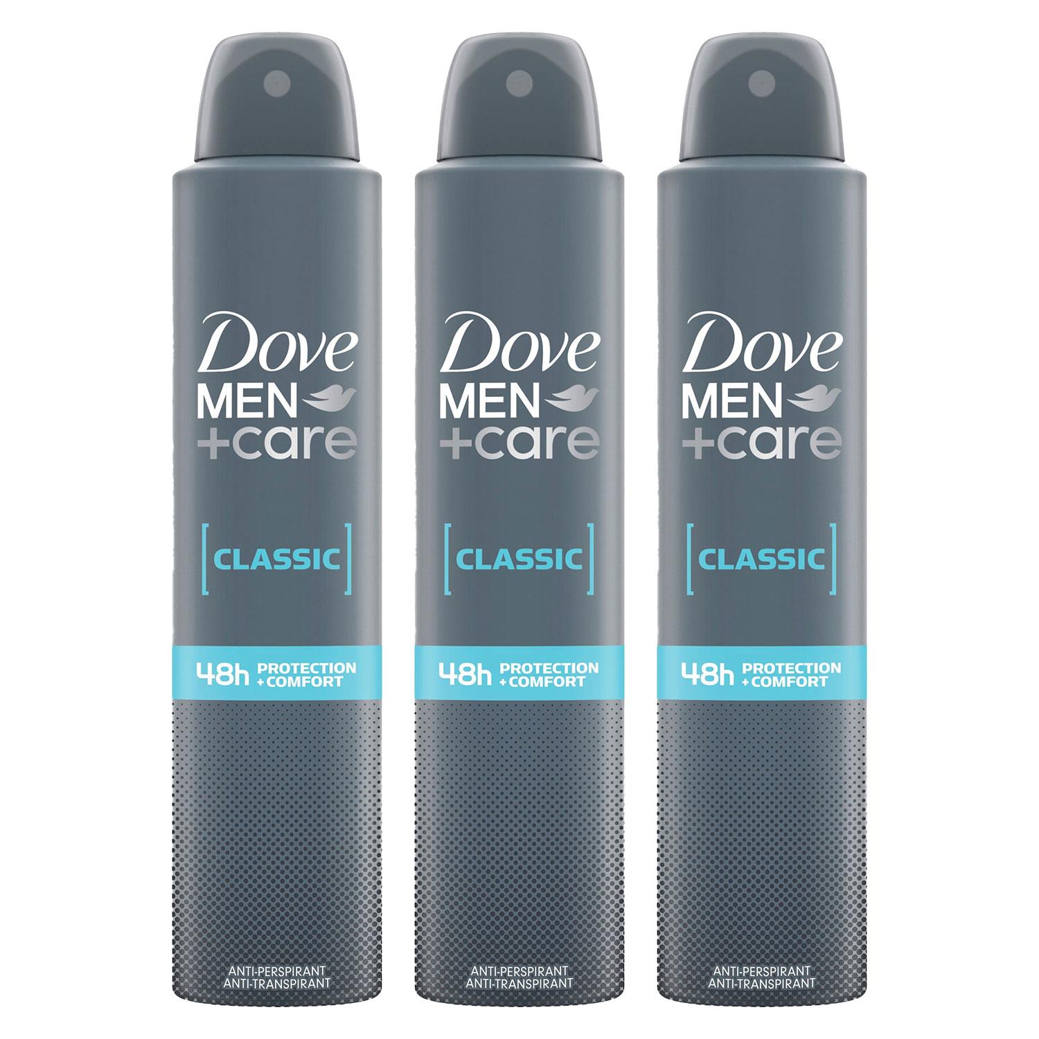Men+care Classic Antiperspirant With 48h Sweat Protection Deo 200ml, 3 Pack