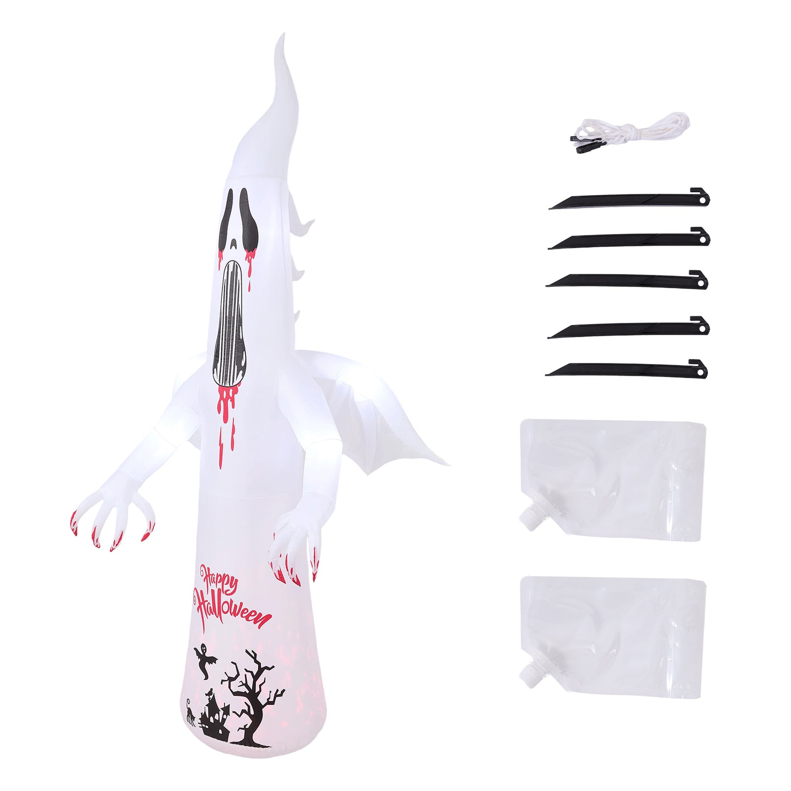 Breeins 10.2ft Halloween Inflatable Scream Ghost Decoration With Built-in Lights
