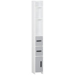 Freestanding Bathroom Cabinet W/ Open Shelves 3 Cupboards | One Size
