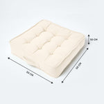 Cotton Armchair Booster Cushion | 50cm x 50cm | Cream