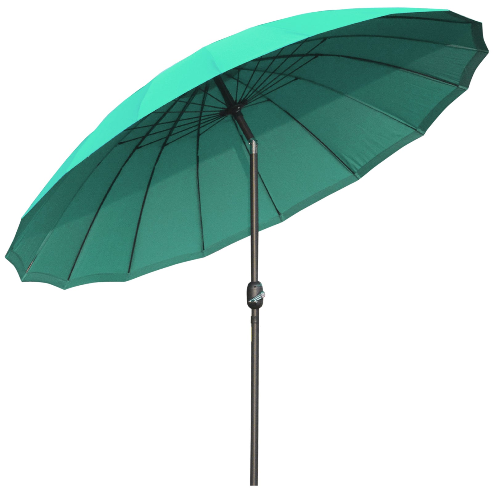 2.5m Curved Parasol With Metal Pole | Green