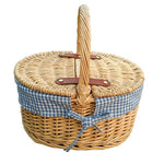 Wicker Childs Picnic Basket With Lining | Blue