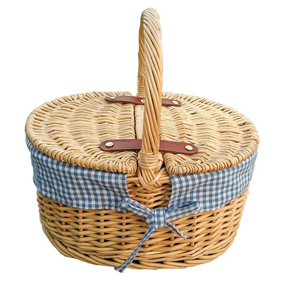 Wicker Childs Picnic Basket With Lining | Blue