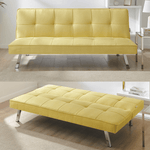 Click Clack Linen Blend Sofa Bed - 3 Seater | Yellow