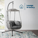 Kira Rattan Canopy Swing Chair