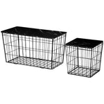 HOMCOM Coffee Table Set Of 2, Faux Marble Top, Storage