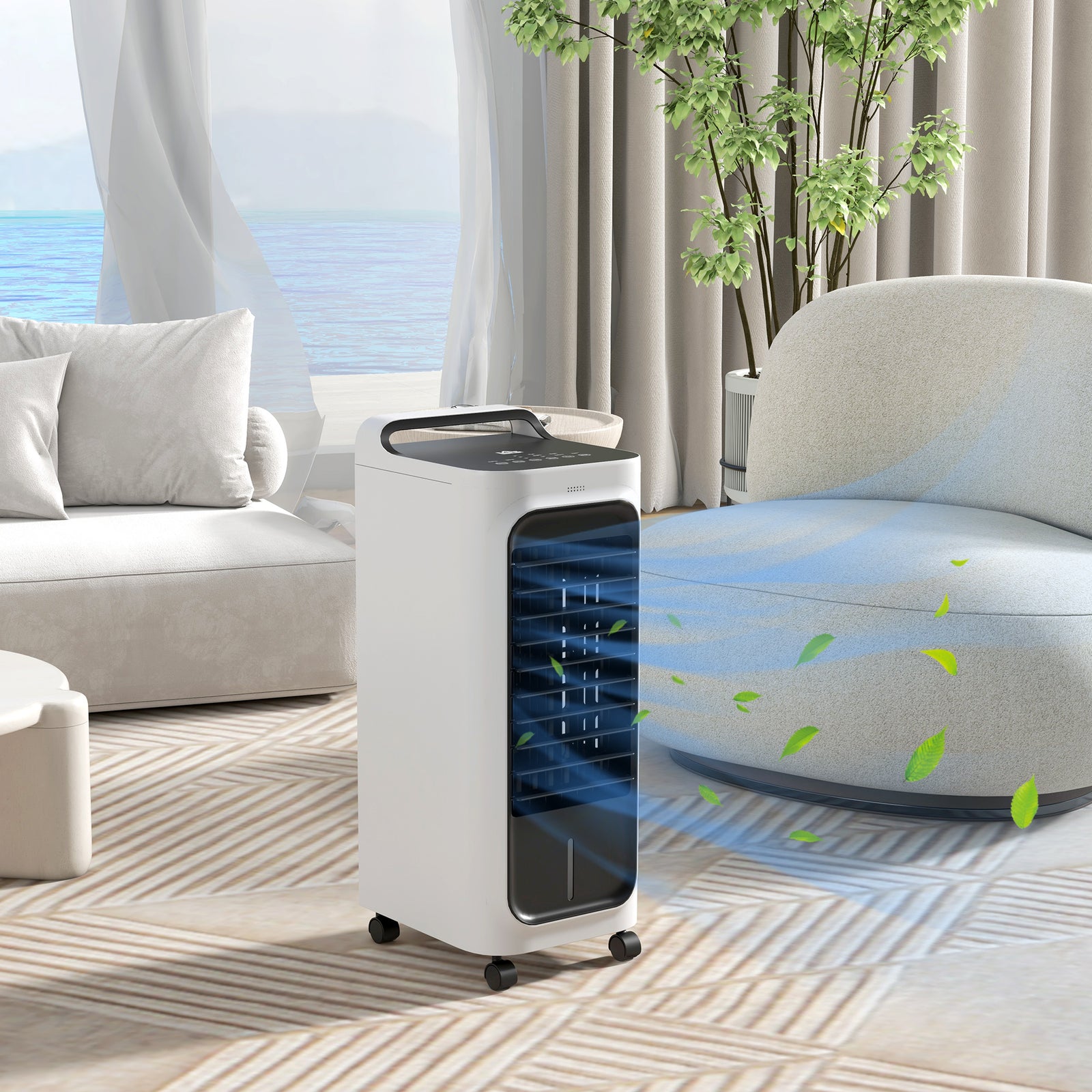 Mobile Air Cooler For Home Office, With Oscillation