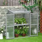 Wooden Cold Frame Greenhouse 76x47x110cm Grey