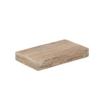 Wood Shallow Wooden Plinth Tray | Medium | Brown