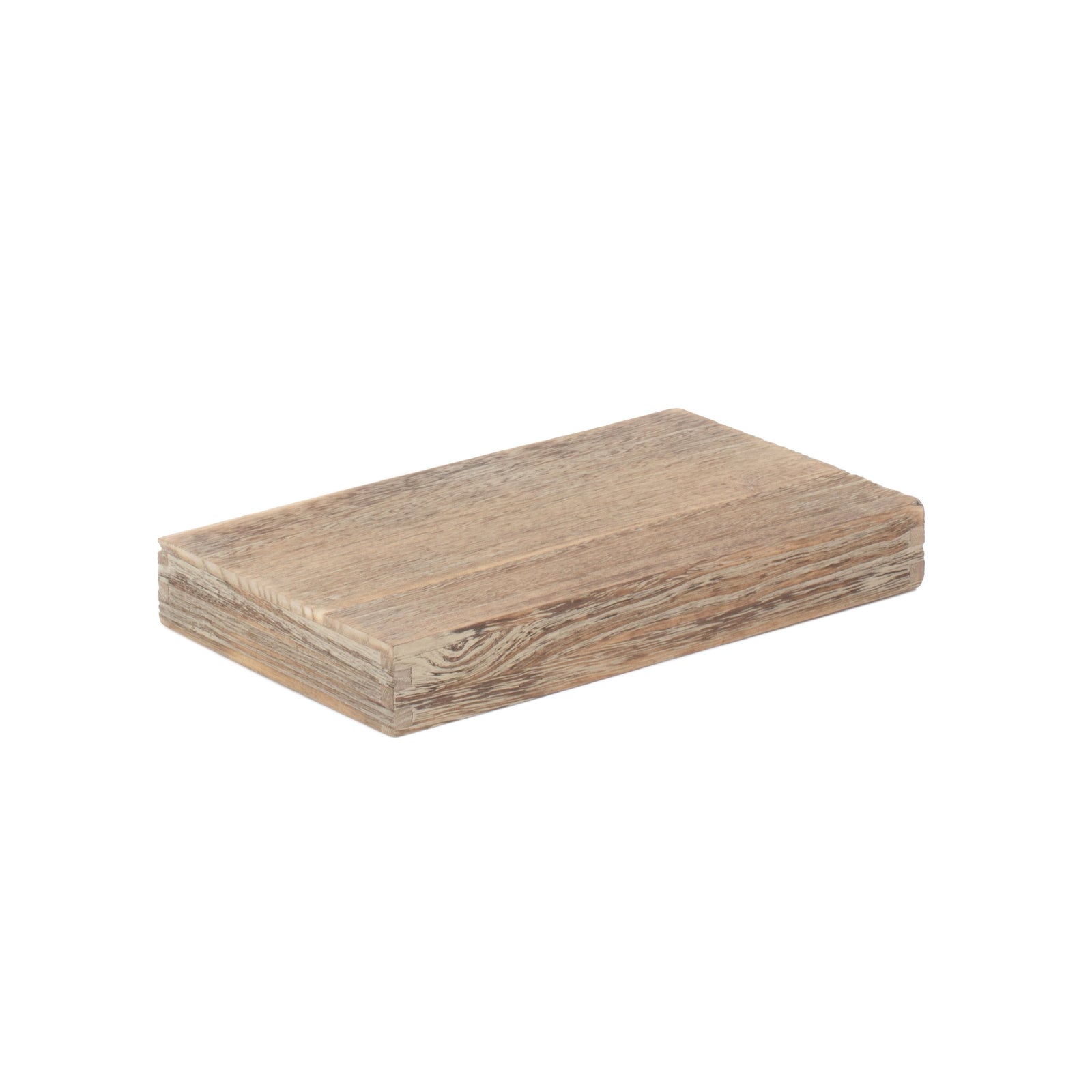 Wood Shallow Wooden Plinth Tray | Medium | Brown
