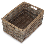Wicker Unlined Grey Scandi Storage Basket | Large
