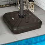 Filled Cantilever Parasol Base Weights W/ Cross Base & Wheels