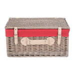 Wicker 51cm Antique Wash Picnic Basket | Red