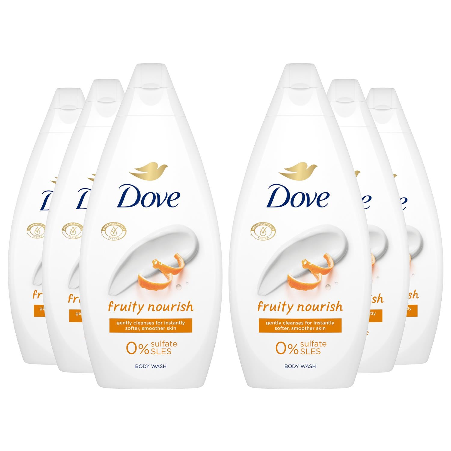 Fruity Nourish Body Wash 0% Sulfate Sles For Soft & Smoother Skin 450ml,6pk