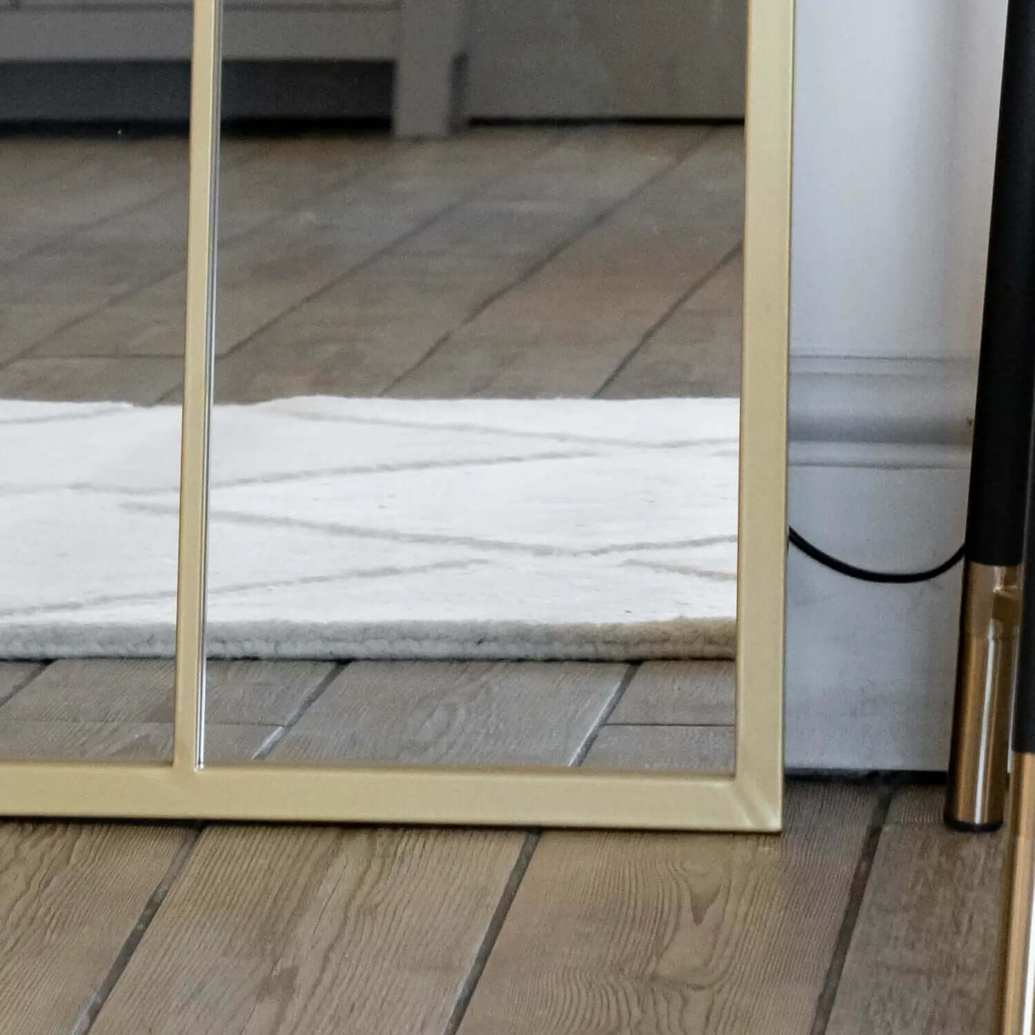 Tomi - Metal Arched Lattice Window Mirror | 180cm x 105cm | Gold
