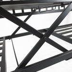 Outdoor Metal Frame 2 Seater Bench