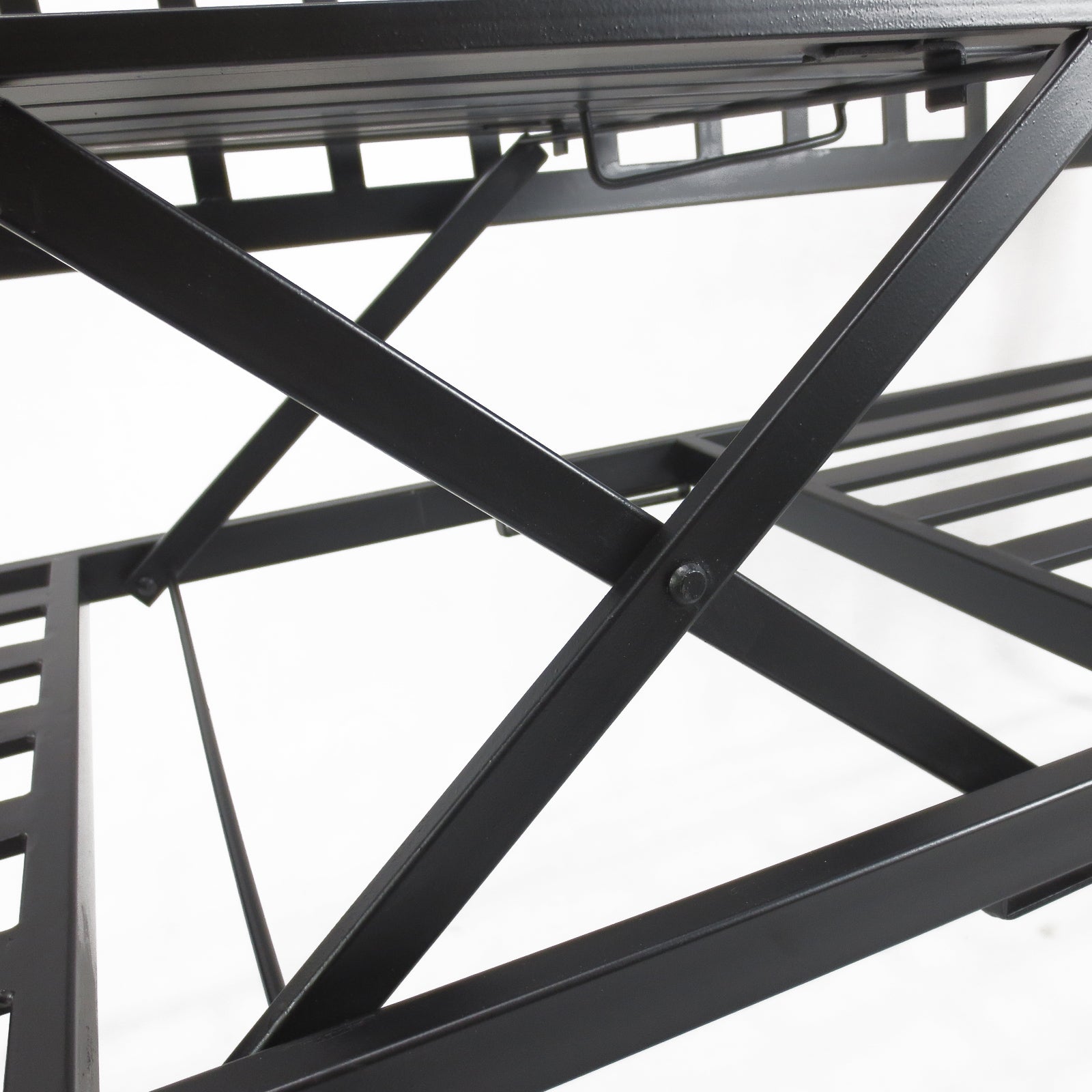 Outdoor Metal Frame 2 Seater Bench