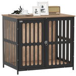 Dog Crate Furniture, 100cm Dog Cage With Anti-chew Resistant Mesh | Medium | Brown