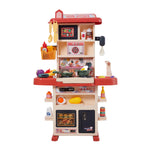 Children Pretend Kitchen Playset 43pcs Toy Accessory Set | Red