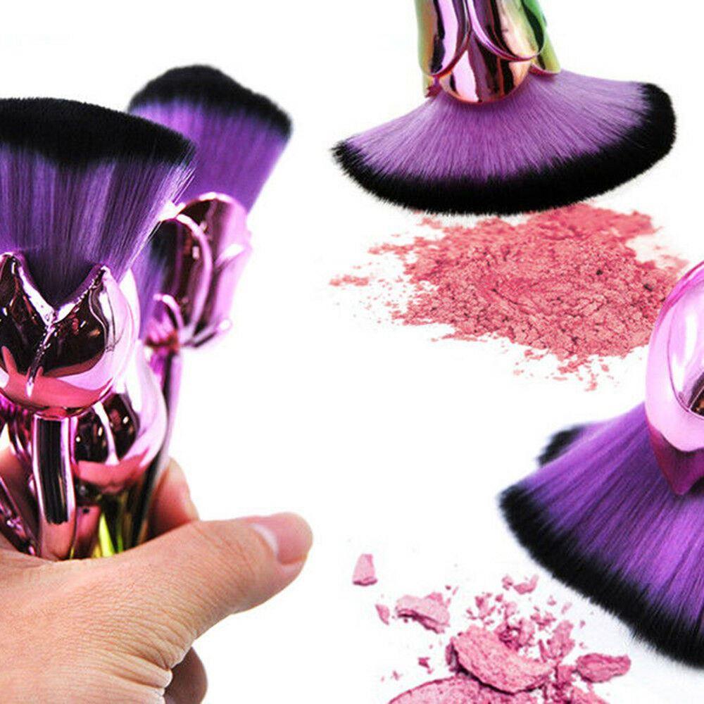Aquarius Beauty Beast Inspired Rose Makeup Brush Set Purple Glossy Handle Cosmetic Kit