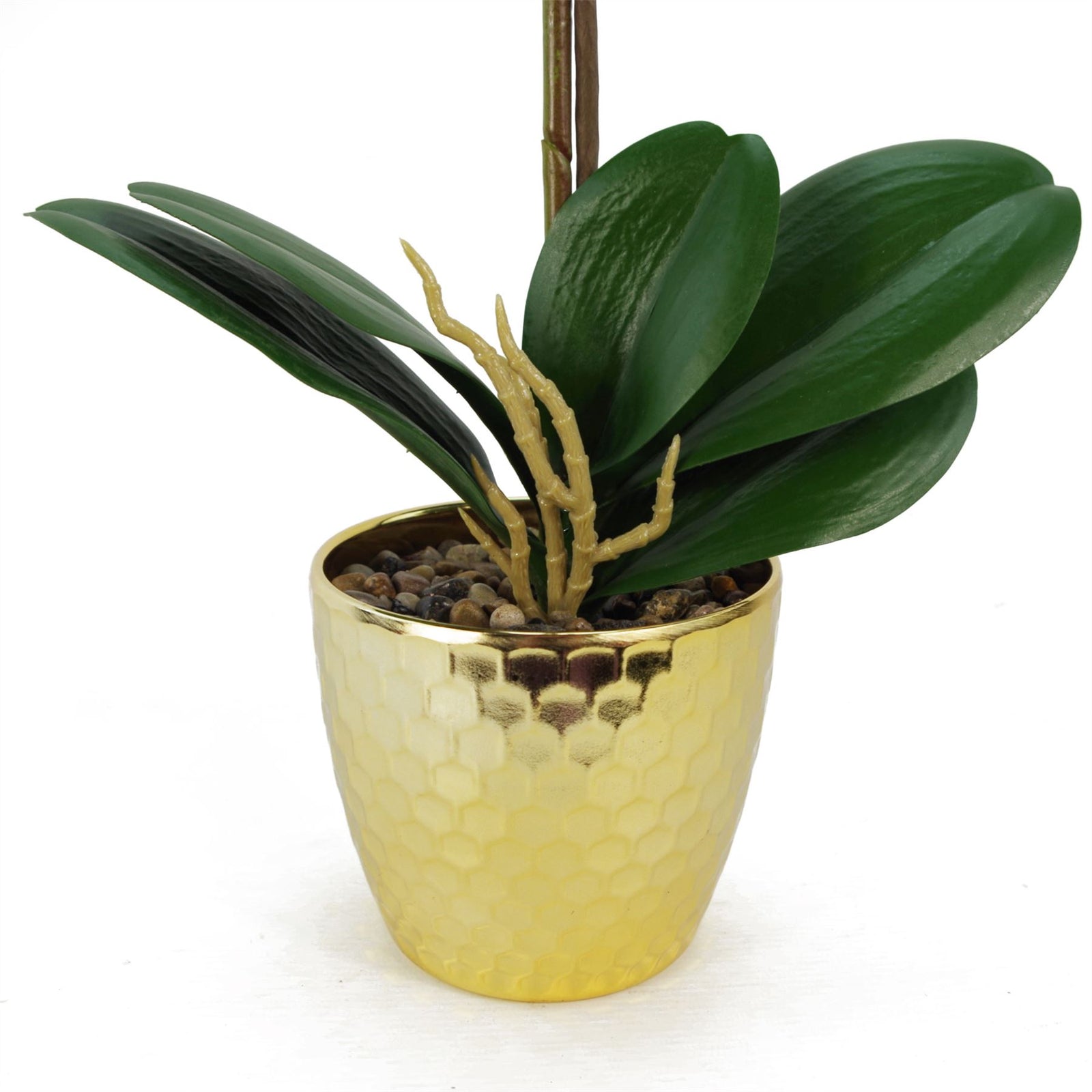 50cm Phalaenopsis Orchid Artificial Red Leopard Gold Pot