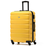 25" Medium Suitcase Check-in Hold Luggage Hard Shell 4 Wheels Tsa Lock | Medium | Yellow & Black