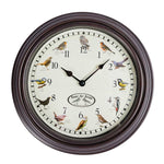HOMESCAPES Singing Bird Song Quartz Wall Clock